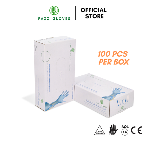 Vinyl Powder Free Examination Glove, Blue (100Pcs/Box)
