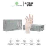 Vinyl Powder Free Examination Glove, Clear (100Pcs/Box)