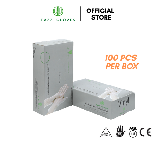 Vinyl Powder Free Examination Glove, Clear (100Pcs/Box)